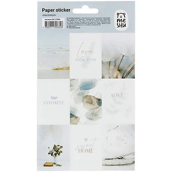 Наклейки бумажные MESHU "Sea breeze" 12 x 21 см, 9 накл, европодвес RE-MS_37684