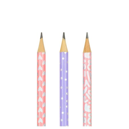 Карандаш ч/г MESHU "Hologram", HB, заточен., c фольгированием, стразы на топе, без ластика, ассорти, туба RE-MS_47376