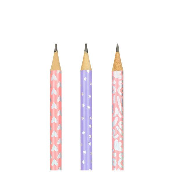 Карандаш ч/г MESHU "Hologram", HB, заточен., c фольгированием, стразы на топе, без ластика, ассорти, туба RE-MS_47376