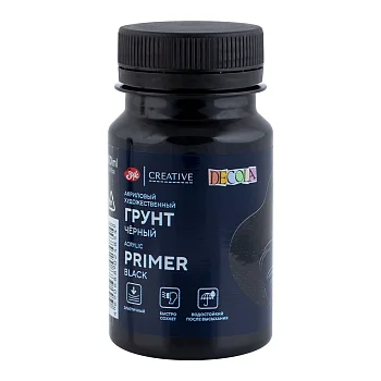 Грунт акриловый художественный DECOLA банка 100 мл, Черный NP-5827922