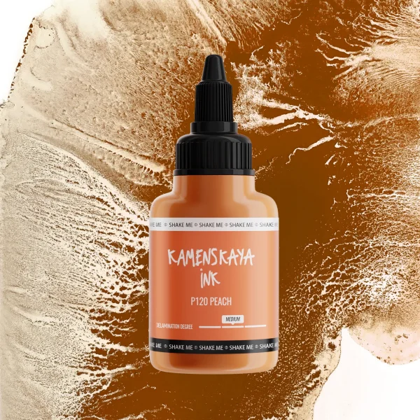 Чернила спиртовые (алкогольные) Kamenskaya Ink расслаивающиеся 40 мл P-120 Персик K-00-00000503