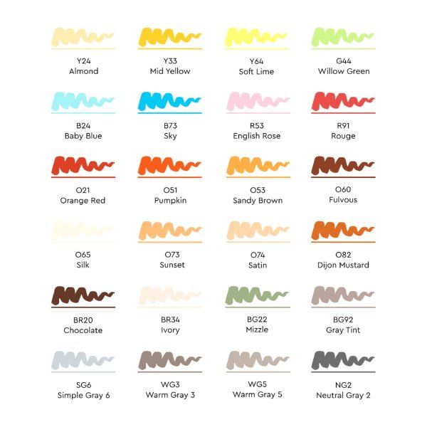 Набор маркеров SKETCHMARKER Brush Outdoor Set 24 шт Плэнер + сумка органайзер MPSMB-24OUTD