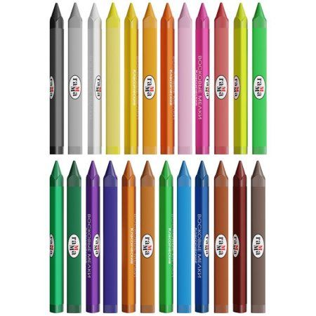 Мелки восковые ГАММА "Классические" 24 цв трехгранные RE-2131018_01_35