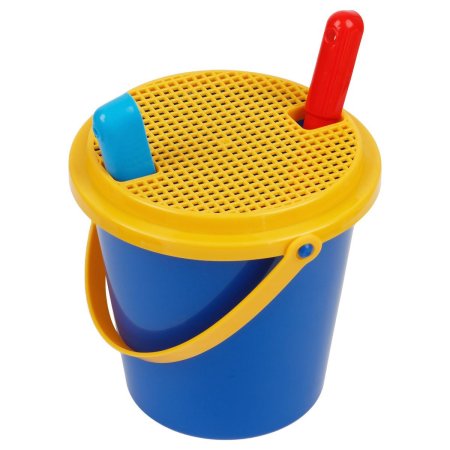 Набор для песка ТРИ СОВЫ "Транспорт" 8 предметов (ведро, мельница, сито, грабли, совок, 3 формочки) RE-ПИО_011