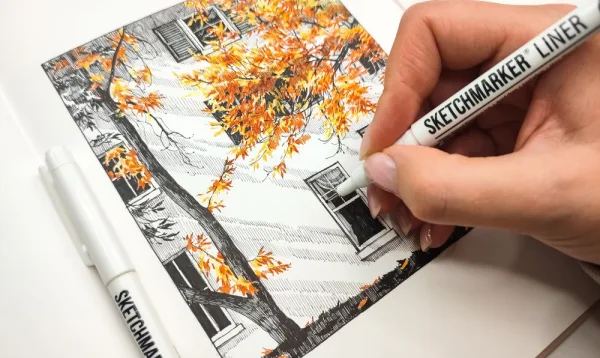 Набор ручек капиллярных (линеров) SKETCHMARKER 2 шт (0.05, 0.2 мм) черные MPSML-00502