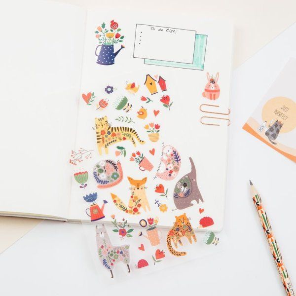 Наклейки ПВХ MESHU "Spring breath" 10 x 21 см, 33 накл, инд. уп., европодвес RE-MS_42750