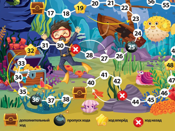 Настольная игра: Десятое Королевство Ходилка "В океане" KOR-04746