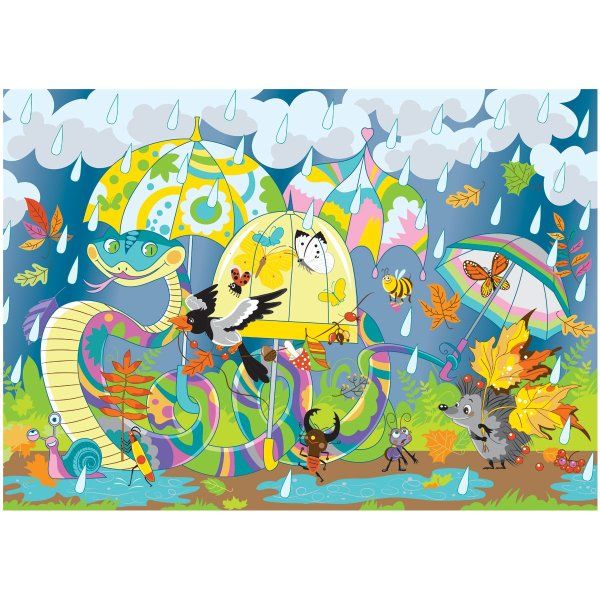 Пазл ТРИ СОВЫ 260 с заданием "Летний дождь" RE-ПК260_54629