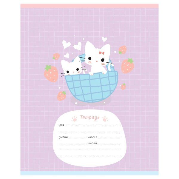 Тетрадь 12л. клетка MESHU "Little kitty" RE-MS_50150/1