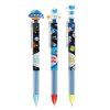 Ручка шариковая автоматическая MESHU "Space Aliens" синяя, 0.5 мм, грип, корпус ассорти, с топпером RE-MS_61000