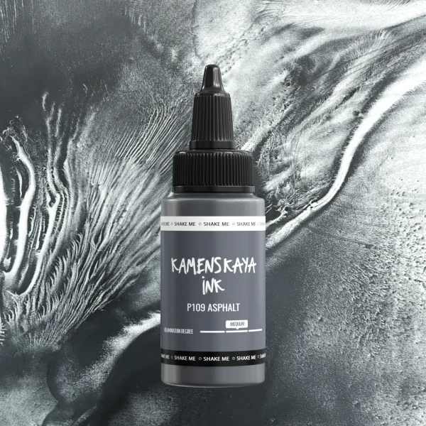 Чернила спиртовые (алкогольные) Kamenskaya Ink расслаивающиеся 30 мл P-109 Асфальт K-30-P-109