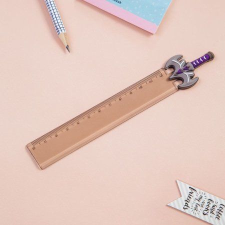 Линейка с топпером 12 см MESHU "Grey sword" пластиковая, европодвес RE-MS_36852