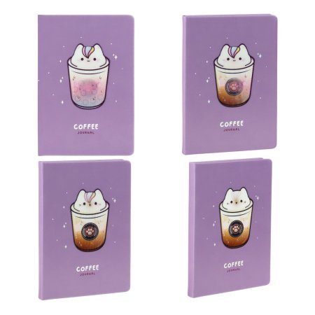 Ежедневник недатированный А5 136л. MESHU "Magic. Catffee house" кожзам, тон. блок, аппликация с анимированным изображением, закладка-ляссе RE-MS_53616