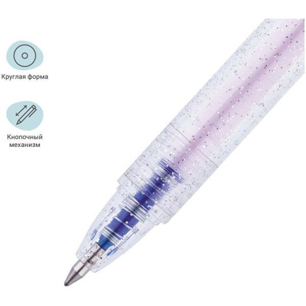 Ручка гелевая стираемая автоматическая MESHU "Cute Star" синяя, 0.5 мм, корпус ассорти RE-296393