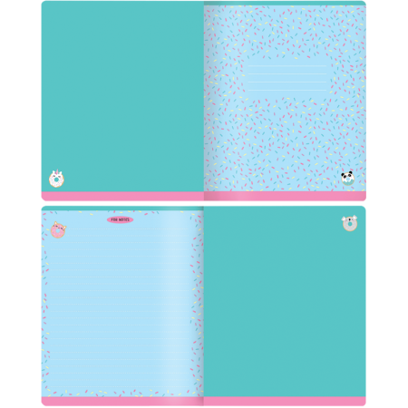 Тетрадь 48л. A5 клетка MESHU "Cute friends" ТВИН-лак RE-MS_31312