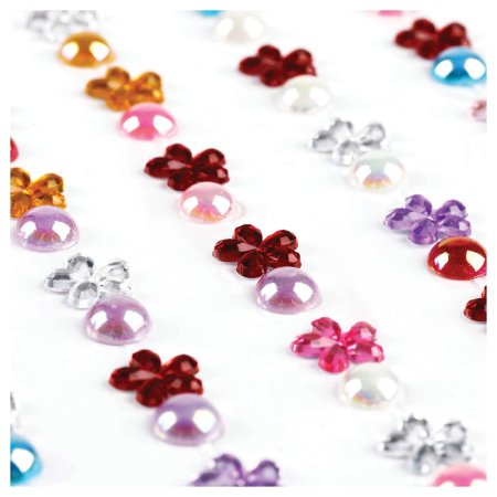 Наклейки акриловые MESHU "Bright flowers" 25 x 10 см, стразы, 150 накл, инд. уп. RE-MS_46773