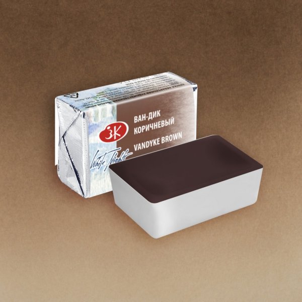 Акварель БЕЛЫЕ НОЧИ кювета 2.5 мл, 401 Ван-Дик коричневый NP-1911401