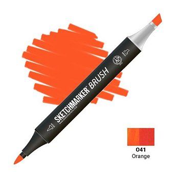 Маркер SKETCHMARKER Brush двухсторонний на спирт.основе O41 Оранжевый MPSMB-O41