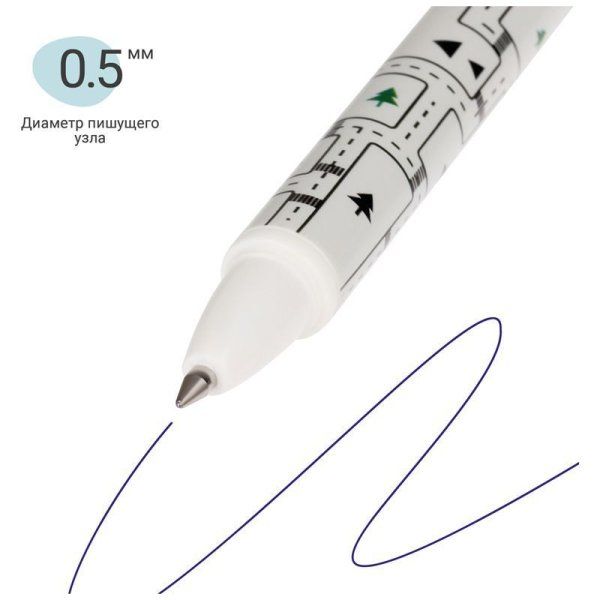 Ручка гелевая стираемая автоматическая MESHU "Supercar" синяя, 0.5 мм, корпус ассорти RE-MS_61048