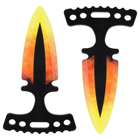 Нож деревянный ТРИ СОВЫ Тычковый, серия легендарный "Расплавленный" пакет с европодвесом RE-НД1ТК001