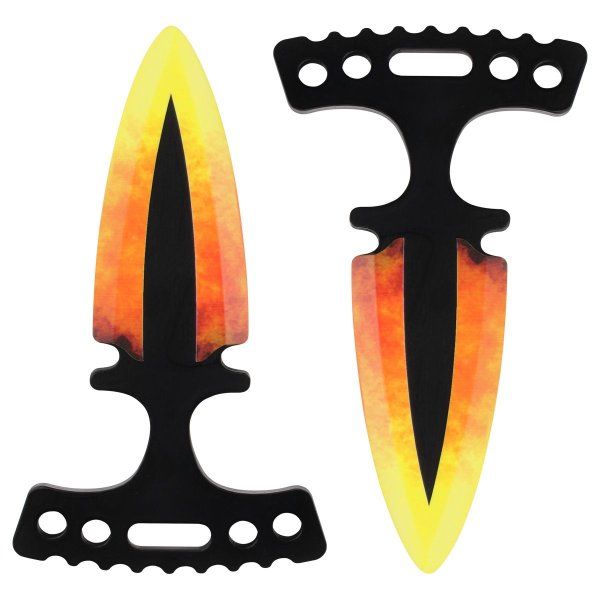 Нож деревянный ТРИ СОВЫ Тычковый, серия легендарный "Расплавленный" пакет с европодвесом RE-НД1ТК001