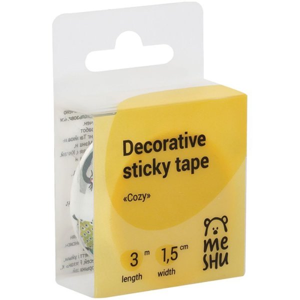 Клейкая лента декоративная MESHU "Cozy", 1,5см*3м RE-MS_36865