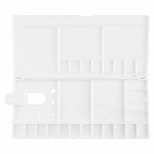 Палитра для акварели с крышкой СОНЕТ пластик, 30 x 14 см, 29 ячеек NP-461302073