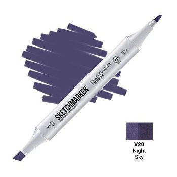 Маркер SKETCHMARKER двухсторонний на спирт.основе V20 Ночное небо MPSM-V20