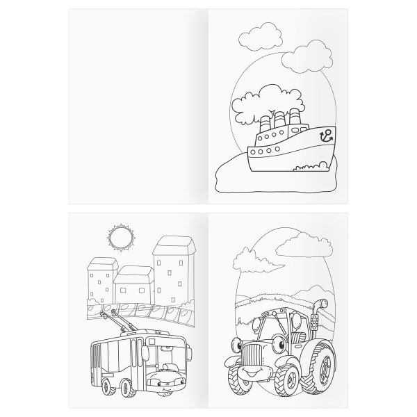 Раскраска А4 ТРИ СОВЫ "Для чего нужны машины" 8 стр. RE-РА4_56240