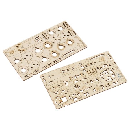 Конструктор деревянный ТРИ СОВЫ "Гоночный автомобиль"11 x 5.2 x 2.5 см, 55 деталей, пакет с еврослотом RE-ДКНС002