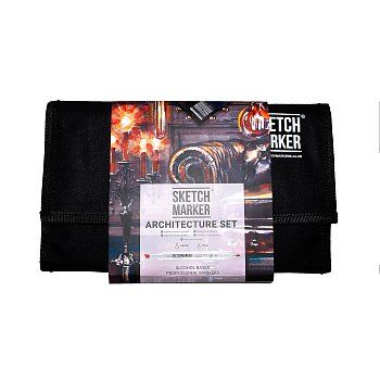 Набор маркеров SKETCHMARKER Architecture Set 24 шт Архитектура + сумка органайзер MPSM-24ARCH