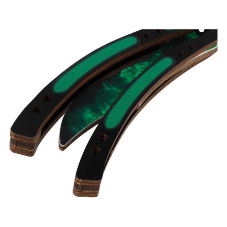 Нож деревянный ТРИ СОВЫ Бабочка "Волны Изумруд" пакет с европодвесом RE-НД2БК001