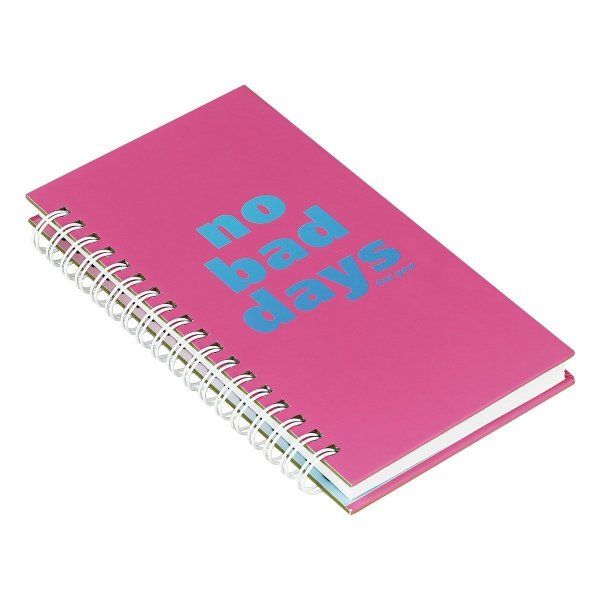 Записная книжка 95 x 175 мм 96л. MESHU "No bad days" на гребне, мат. ламинация, твердая обложка, выб. УФ-лак RE-MS_52920