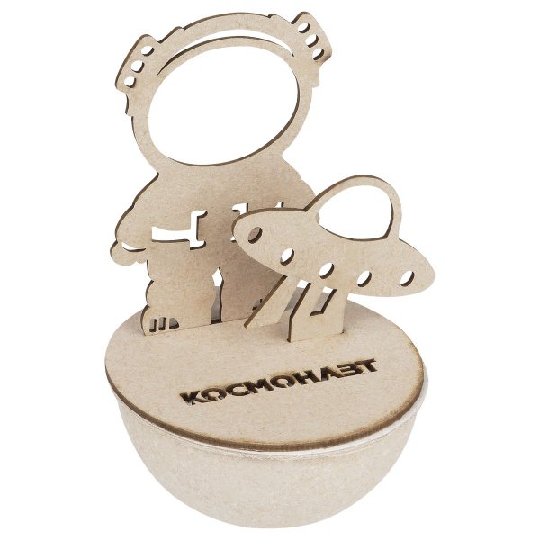 Набор для росписи ТРИ СОВЫ "Фоторамка-Неваляшка. Космонавт" с красками и кистью RE-НР_54907