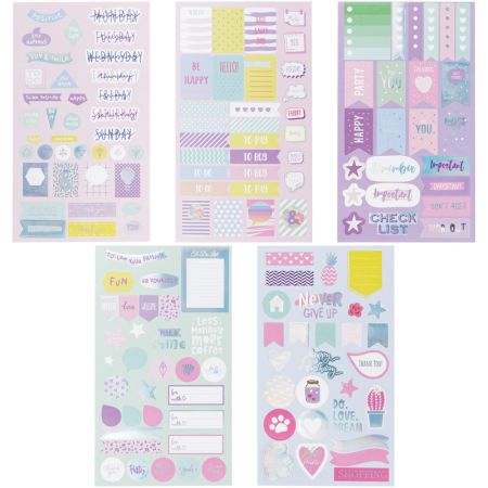 Набор бумажных наклеек MESHU "Grace" 5 шт RE-MS_43766