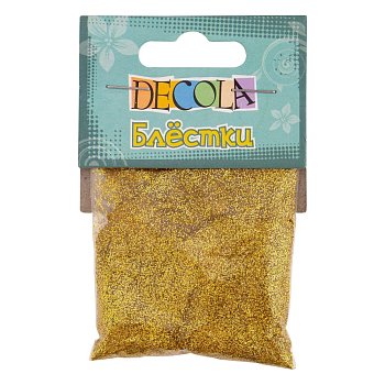 Блестки декоративные DECOLA размер 0.3 мм, 20 г, золото NP-W041-205-0,3