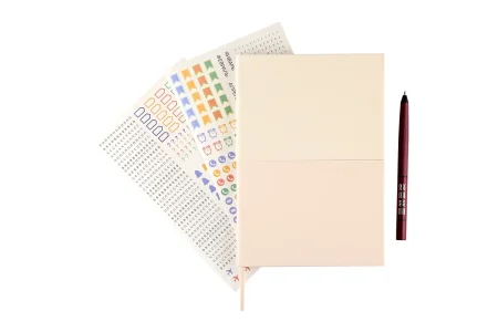 Блокнот для записей Стихия Bullet Journal 100 г/м2, 14 x 20 см, 80 л, жесткая обложка, бежевый MPST04044