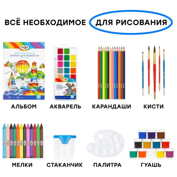 Набор юного художника ГАММА "Классический" 11 предметов в подарочной коробке RE-2405191