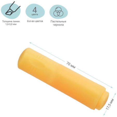 Набор текстовыделителей MESHU "Pomadka" мини, 4 цв 1-3 мм, скошенный, трехгранный RE-MS_4HL50585