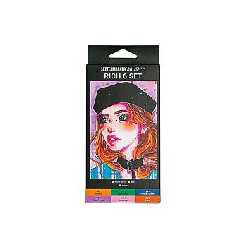 Набор маркеров SKETCHMARKER Brush Rich 6 шт MPSMB-6RICH