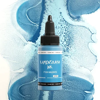 Чернила спиртовые (алкогольные) Kamenskaya Ink расслаивающиеся 30 мл P-104 Мальдивы K-30-P-104