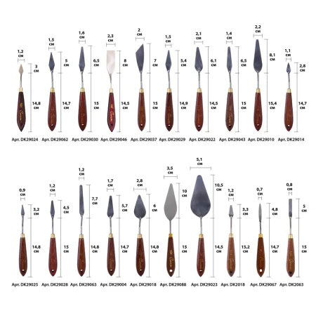 Мастихин СОНЕТ деревянная ручка 11.1 см, лезвие металл 8.1 x 2.2 см, №18 (1016) NP-DK29010