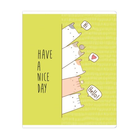 Тетрадь 48л. A5 клетка MESHU "Beary Beary" матовая ламинация, выборочный УФ-лак RE-MS_43098