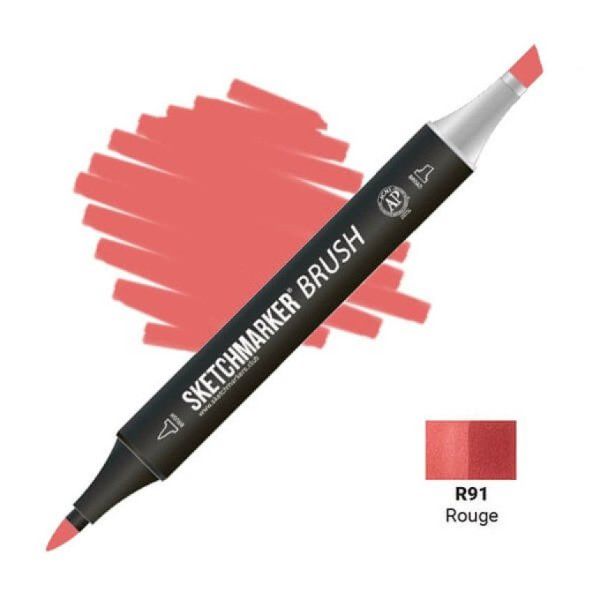 Маркер SKETCHMARKER Brush двухсторонний на спирт.основе R91 Румяна MPSMB-R91