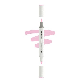 Маркер акриловый двусторонний СОНЕТ перо кисть/пуля 1 шт R504 розовый светлый NP-273-R504