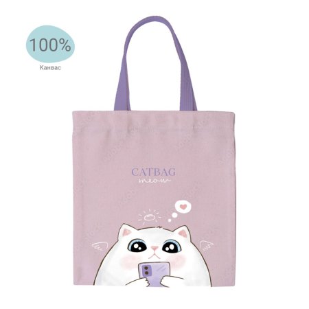 Сумка-шоппер MESHU "Catbag" 33 x 40 см, канвас RE-MS_50139