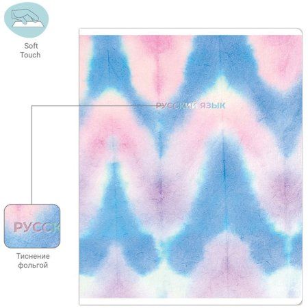Тетрадь предметная 48л. MESHU "Candy color" - Русский язык, "софт-тач" ламинация, тиснение фольгой RE-MS_42543
