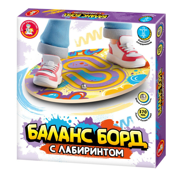 Балансир "Балансборд" с лабиринтом, одна точка опоры, 37 см KOR-05962