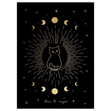 Блокнот А5 50л. MESHU "Black Cat" на отрывной склейке, матовая ламинация, тиснение фольгой RE-MS_54387