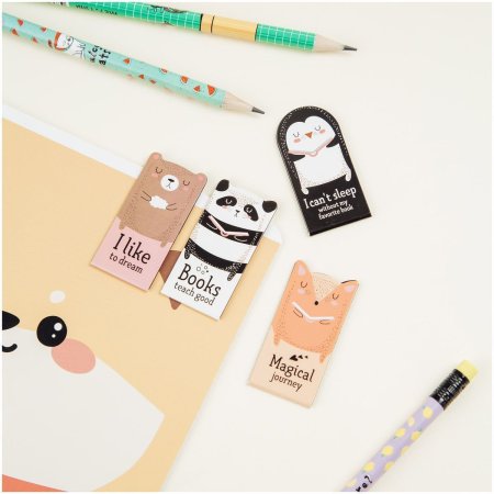 Закладки магнитные для книг 4 шт MESHU "Book lovers" RE-MS_46707